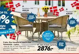 Bilka Kos havebord, DKK 959.2 tilbud