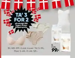 Bilka TA’ 3 FOR 2 på udvalgt VRS lingeri. Få den billigste gratis., DKK 129 tilbud