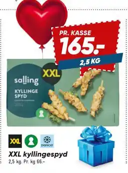 Bilka XXL kyllingespyd, DKK 165 tilbud