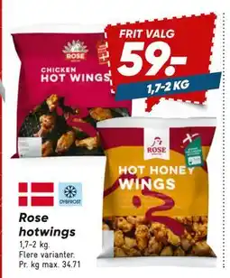 Bilka Rose hotwings, DKK 59 tilbud