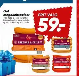 Bilka Gøl megakøbspølser, DKK 59 tilbud