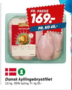 Bilka Dansk kyllingebrystfilet, DKK 169 tilbud