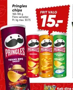 Bilka Pringles chips, DKK 15 tilbud