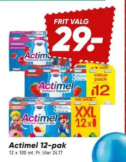 Bilka Actimel 12-pak, DKK 29 tilbud