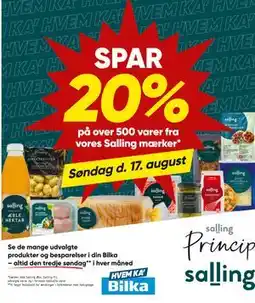 Bilka SPAR 20% på over 500 varer fra vores Salling mærker tilbud