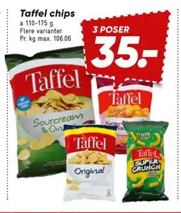Bilka Taffel chips, DKK 35 tilbud