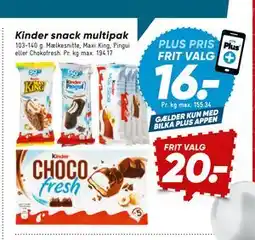 Bilka Kinder snack multipak, DKK 20, App-pris tilbud