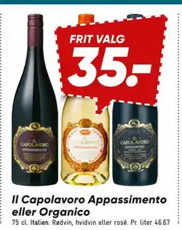 Bilka Il Capolavoro Appassimento eller Organico, DKK 35 tilbud