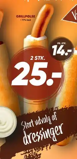 Bilka GRILLPØLSE, DKK 25 tilbud