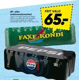 Bilka Øl- eller sodavandsmarked, DKK 65 tilbud