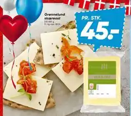 Bilka Grønnelund skæreost, DKK 45 tilbud