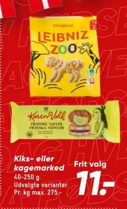 Bilka Kiks- eller kagemarked, DKK 11 tilbud
