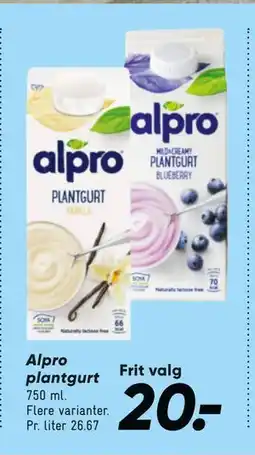 Bilka Alpro plantgurt, DKK 20 tilbud