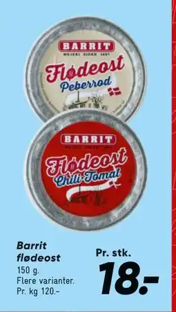 Bilka Barrit flødeost, DKK 18 tilbud