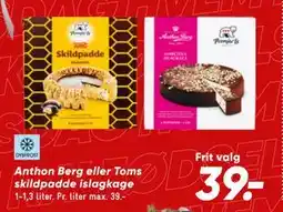 Bilka Anthon Berg eller Toms skildpadde islagkage, DKK 39 tilbud