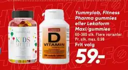 Bilka Yummylab, Fitness Pharma gummies eller Lekaform Maxi/gummies, DKK 59 tilbud