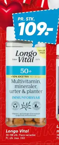 Bilka Longo Vital, DKK 109 tilbud