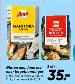 Bilka Gluten mel, Amo mel eller bageblandinger, DKK 35 tilbud