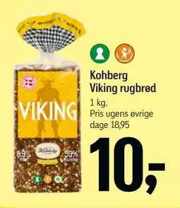 Føtex Kohberg Viking rugbrød, DKK 10 tilbud