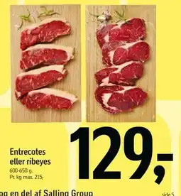 Føtex Entrecotes eller ribeyes, DKK 129 tilbud