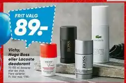 Bilka Vichy, Hugo Boss eller Lacoste deodorant, DKK 89 tilbud