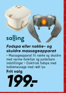 Bilka Fodspa eller nakke- og skuldre massageapparat, DKK 199 tilbud