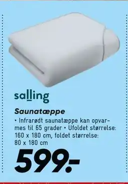 Bilka Saunatæppe, DKK 599 tilbud