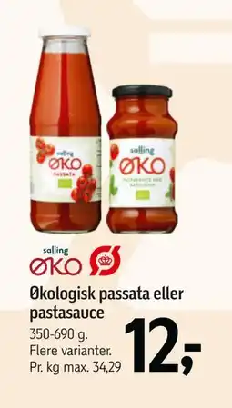 Føtex Økologisk passata eller pastasauce, DKK 12 tilbud
