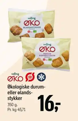 Føtex Økologiske durum- eller ølandsstykker, DKK 16 tilbud