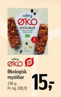 Føtex Økologisk myslibar, DKK 15 tilbud