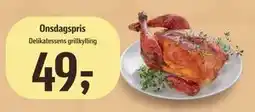 Føtex Delikatessens grillkylling, DKK 49 tilbud