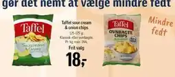 Føtex Taffel sour cream & onion chips, DKK 18 tilbud