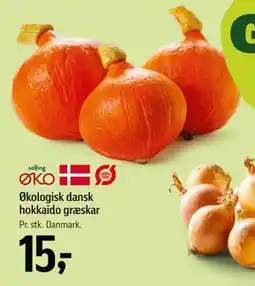 Føtex Økologisk dansk hokkaido græskar, DKK 15 tilbud