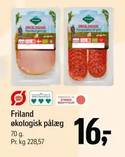 Føtex Friland økologisk pålæg, DKK 16 tilbud