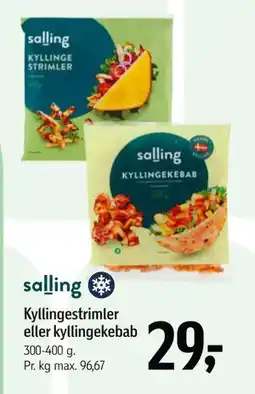 Føtex Kyllingestrimler eller kyllingekebab, DKK 29 tilbud