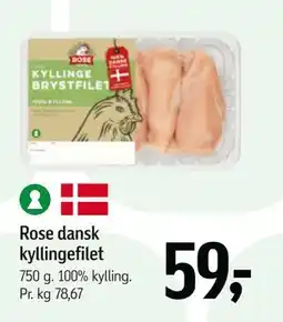 Føtex Rose dansk kyllingefilet, DKK 59 tilbud
