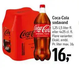 Føtex Coca-Cola sodavand, DKK 16 tilbud