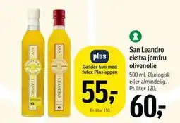 Føtex San Leandro ekstra jomfru olivenolie, DKK 60, App-pris tilbud