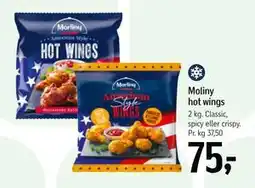 Føtex Moliny hot wings, DKK 75 tilbud