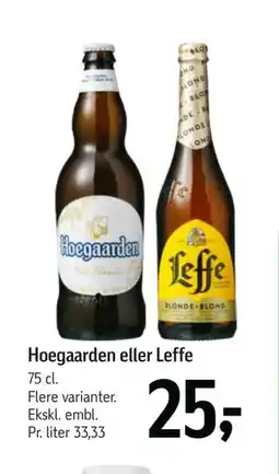 Føtex Hoegaarden eller Leffe, DKK 25 tilbud