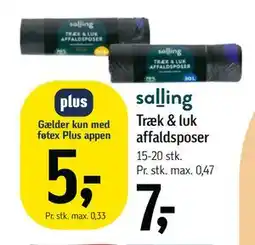 Føtex Træk & luk affaldsposer, DKK 7, App-pris tilbud