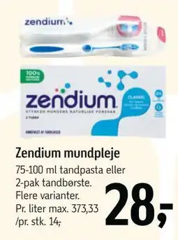 Føtex Zendium mundpleje, DKK 28 tilbud