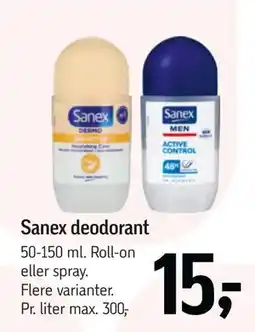 Føtex Sanex deodorant, DKK 15 tilbud