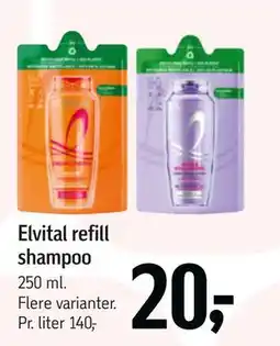 Føtex Elvital refill shampoo, DKK 20 tilbud