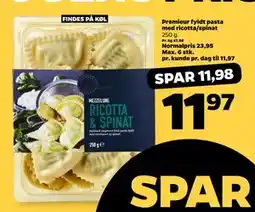 Netto Premieur fyldt pasta med ricotta/spinat, DKK 11.97 tilbud