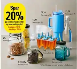 Føtex Spar 20% på sommervarer, sylte- og opbevaringsglas tilbud