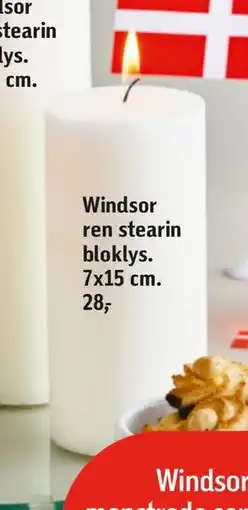 Føtex Windsor ren stearin bloklys, DKK 28 tilbud