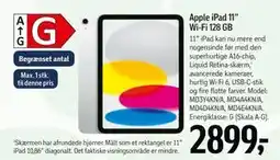 Føtex Apple iPad 11” Wi-Fi 128 GB, DKK 2899 tilbud