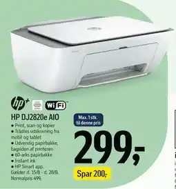Føtex HP DJ2820e AIO, DKK 299 tilbud