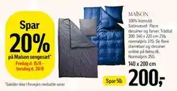 Føtex Spar 20% på Maison sengesæt tilbud